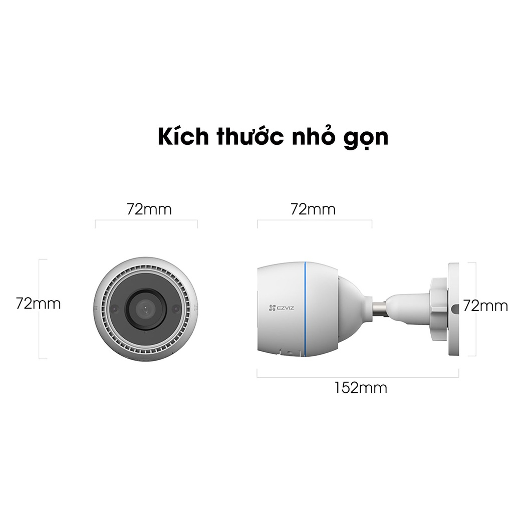 Camera Wifi Không Dây IP C3TN 3MP, Camera Ngoài Trời, Màu Đêm, Đàm Thoại 2 Chiều, Đèn Và Còi