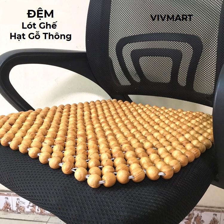 Đệm lót ghế văn phòng, lót ghế ô tô hạt gỗ thông massage thoáng mát