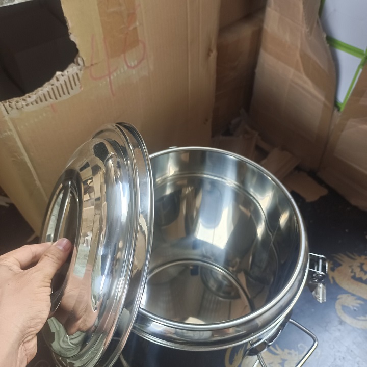 Bình Ủ Trà 3 Lớp Cách Nhiệt Inox 304 Không Vòi Dung Tích 20 Lít Cao Cấp