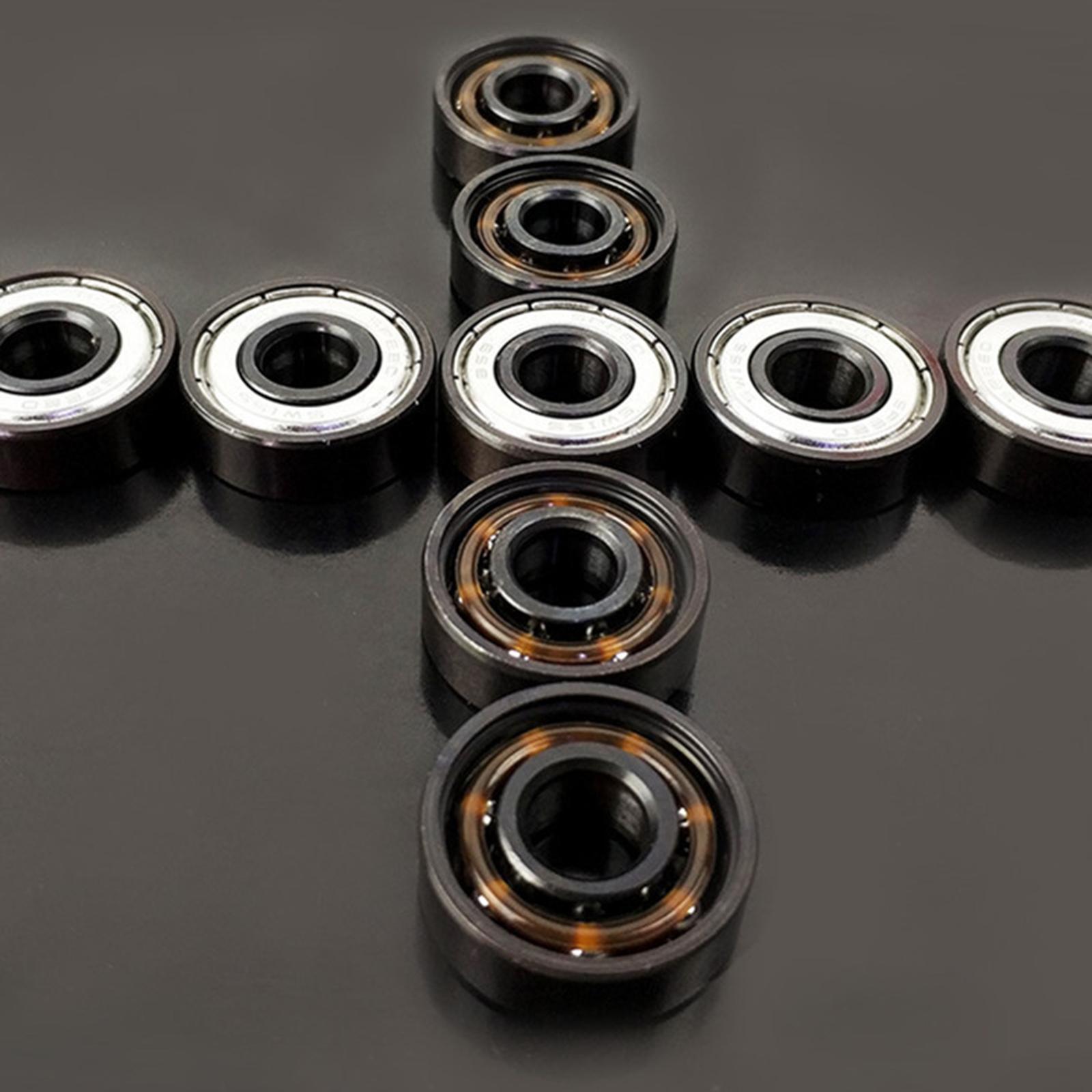 16Pcs Premium Replacement Skateboard Bearings 8mm Longboard Scooter Parts
