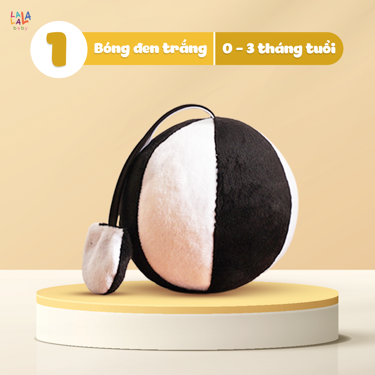 Đồ Chơi Bóng Vải Xúc Xắc Vui Nhộn Kích Thích Thị Giác Cho Trẻ Sơ Sinh Look, Look! Ball - Lalala Baby