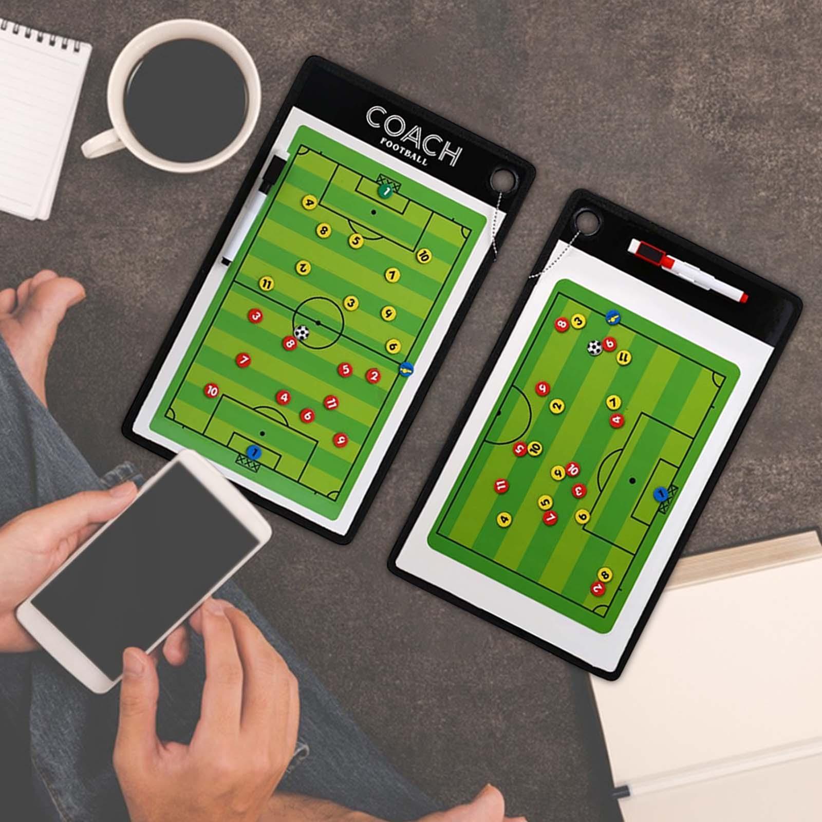 Double Sided Coaches Board Basketball Soccer Strategy Board Training Aid