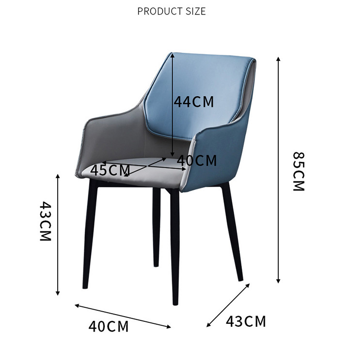 Ghế ăn da trơn nệm lưng cách điệu (kt 85x40x45cm) Giao màu ngẫu nhiên