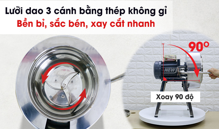 Máy Xay Thịt Làm Giò Chả Ruốc, Xay Cua, Xay Cá NEWSUN 2 Kg/ Mẻ, Inox Cao Cấp - Phù Hợp Với Mô Hình Kinh Doanh Nhỏ - Hàng Chính Hãng