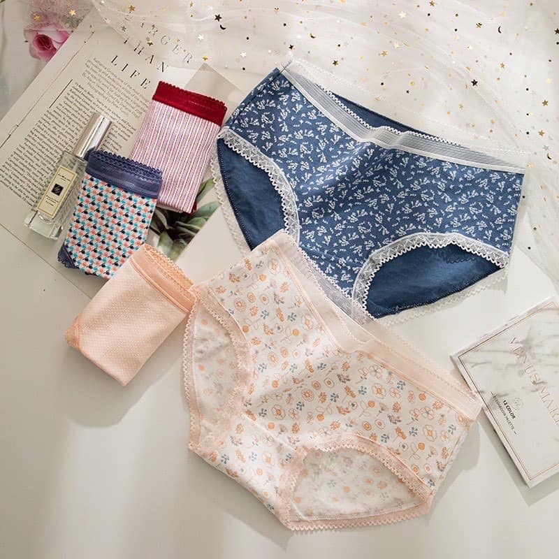 LỐ 10 QUẦN LÓT COTTON HỌA TIẾT CHẤT SIÊU THOÁNG MÃ 0742