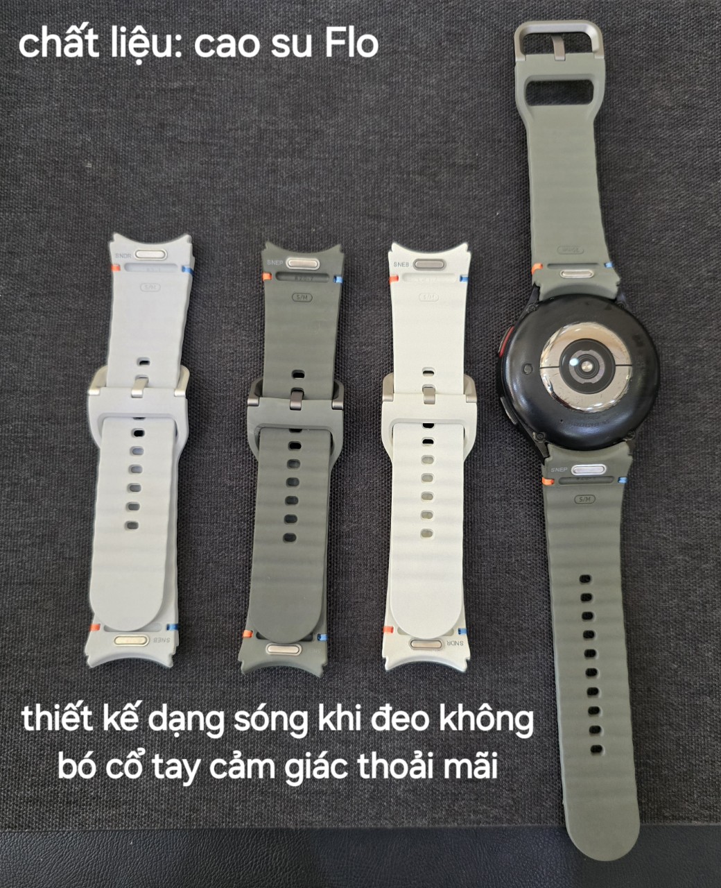 Dây đeo thể thao dành cho samsung galaxy watch4/5/6 bản sợi chỉ-Hàng Chính hãng