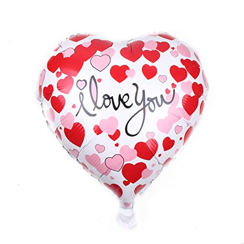 Bong bóng kiếng tráng nhôm trái tim i love you kiss me trang trí in chữ tình yêu valentine