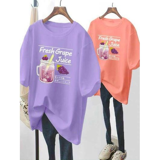 Áo phông, áo thun nam nữ form rộng tay lỡ Unisex LỌ NƯỚC ÉP NHO Từ 50-70kg