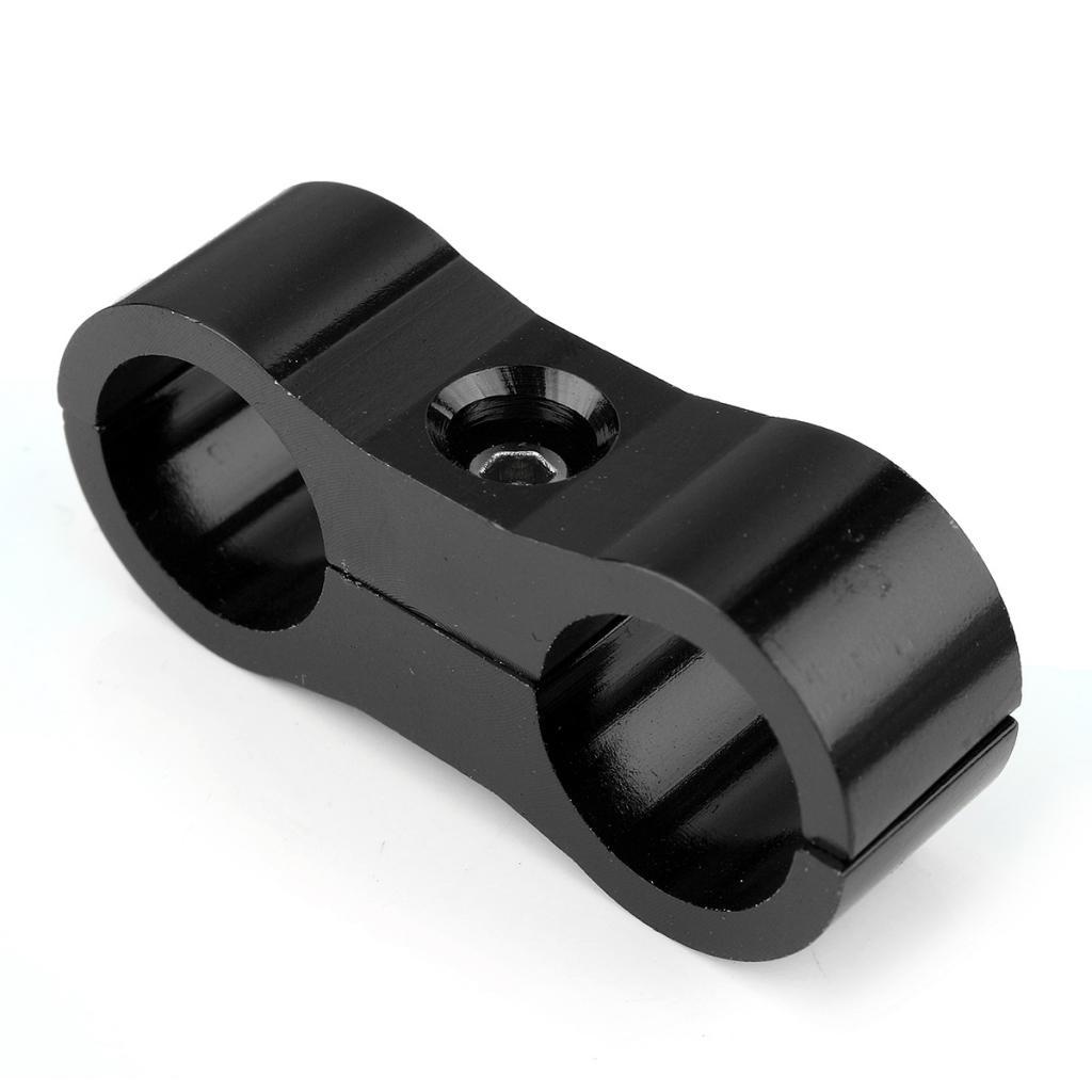 10 Pieces AN6 AN-6 13.4mm Braided Hose Separator Dual Mount Clamp Black