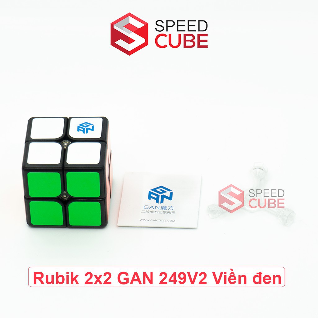 Rubik 2x2 GAN  249V2 / 249V2 M Stickerless/ Viền đen