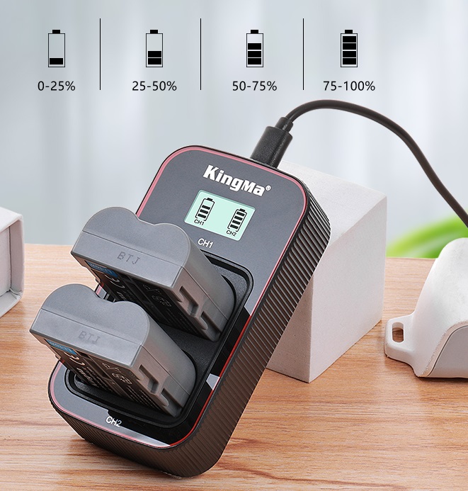 Pin sạc Ver 3 Kingma cho Nikon EN-EL3E , Hàng chính hãng