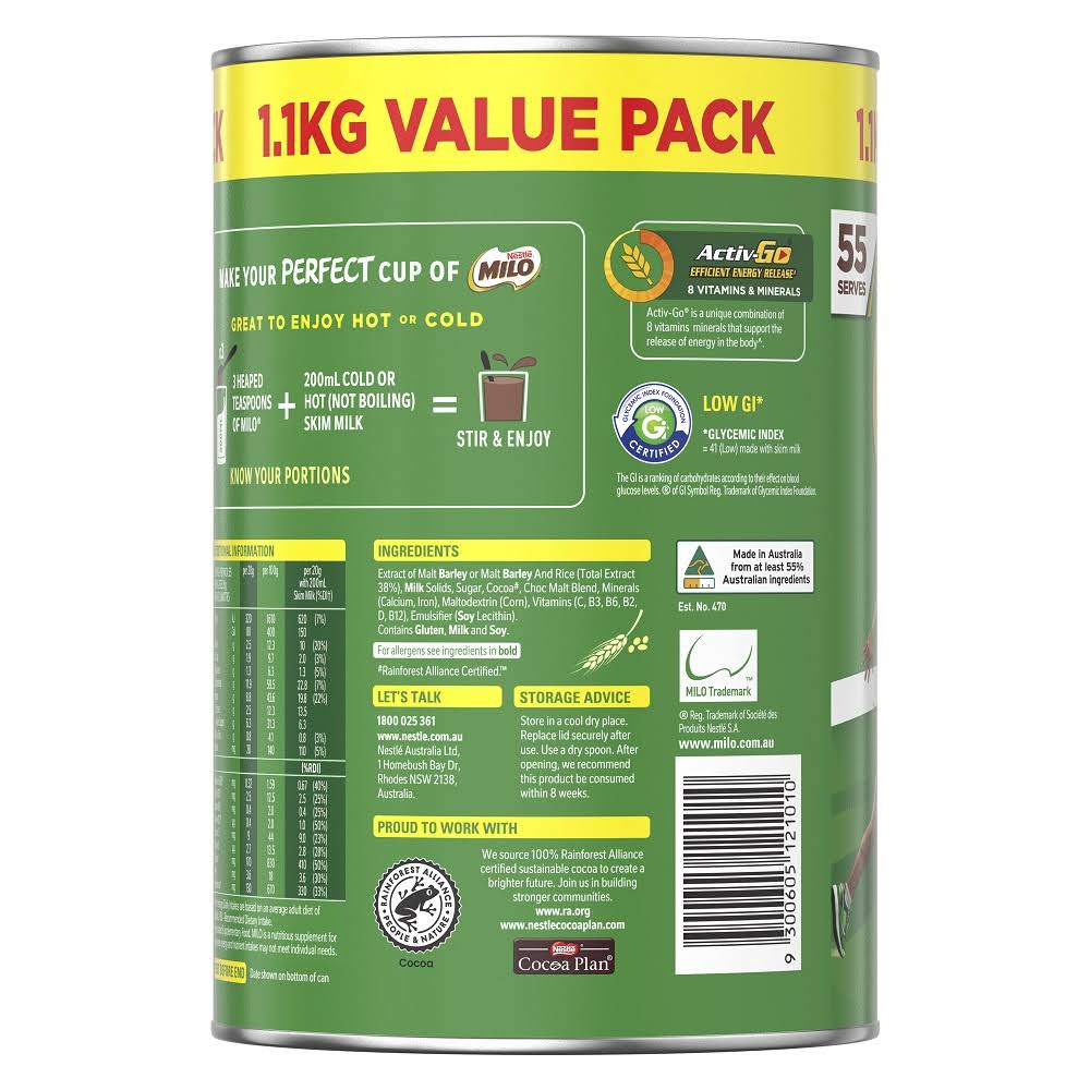 Sữa Bột Nestle Milo Value Pack Úc, Bổ Sung vitamin và khoáng chất giúp bé phát triển chiều cao và cân năng, thông minh và sáng tạo năng động vượt trội - Massel Official