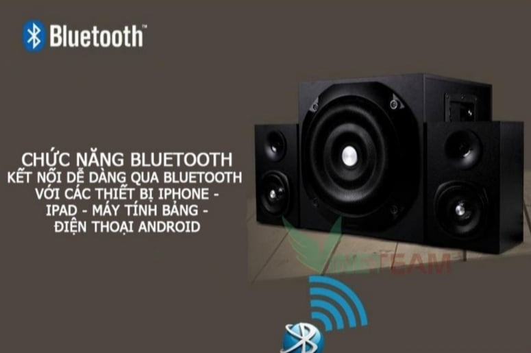 Loa vi tính UEF S-909: Có kết nối bluetooth, âm thanh bass khỏe