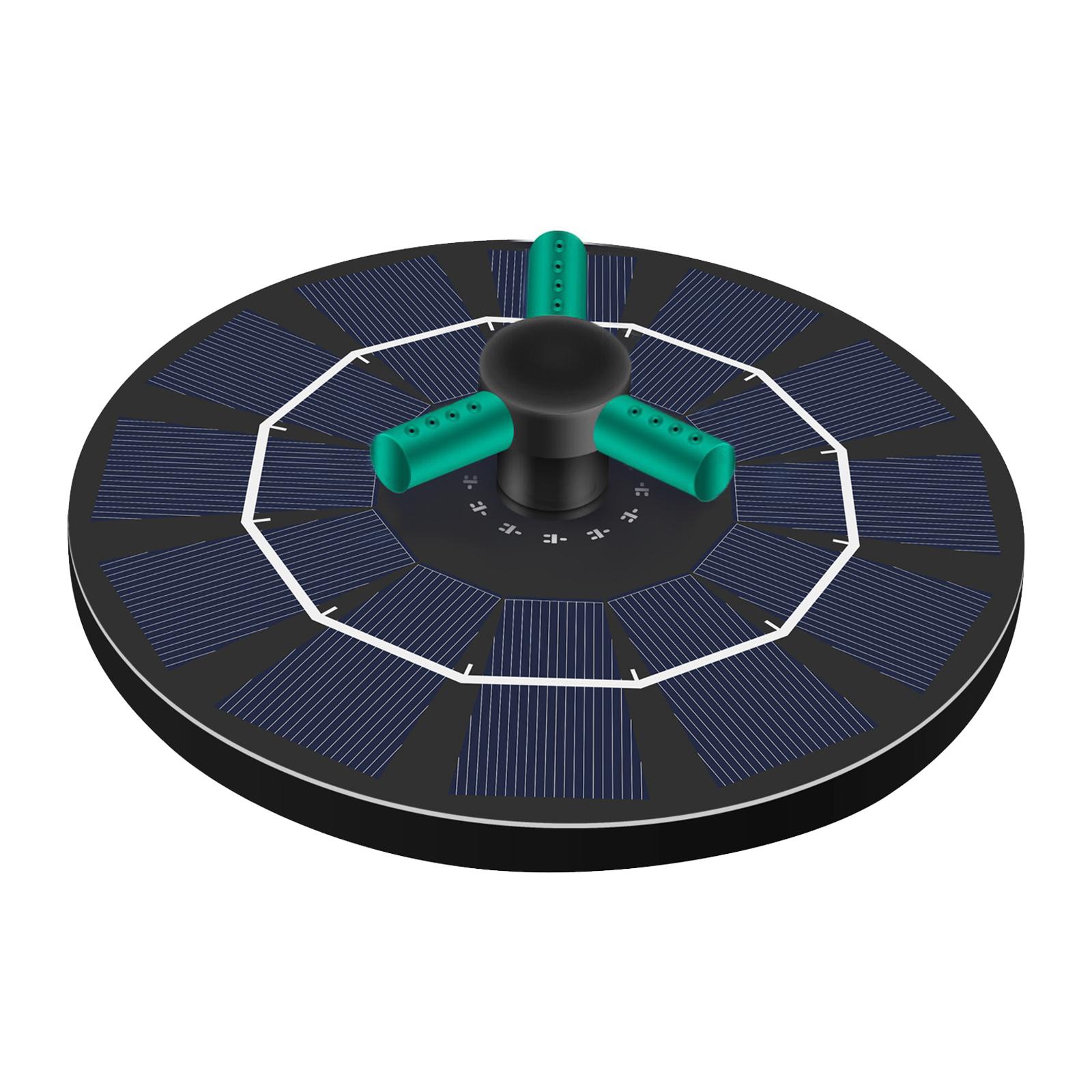 2.5W Solar Fountain Pump With 360°Rotatable Nozzle Water Pump Floating Circle Fountain for Bird Bath Garden Small Pond