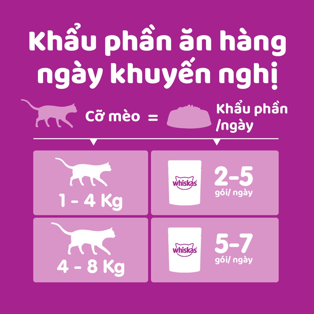 Hộp 12 Gói Pate Cho Mèo Lớn Vị Cá Thu Whiskas Adult 80g