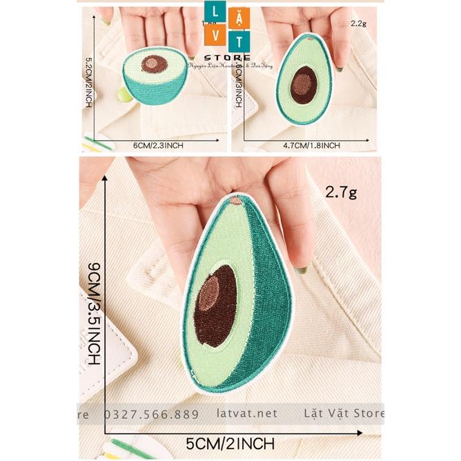 Patch ủi quần áo QUẢ BƠ fan Jenny Huỳnh cực kì dễ thương, dán Vali, tủ lạnh, Sticker miếng dán cute xinh xắn, hot ...