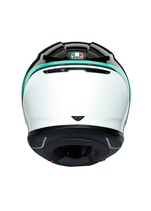 Nón bảo hiểm Fullface -  K6 AGV MINIMAL BLACK/PEARL WHITE/AQUA