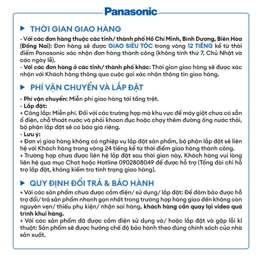 Máy Giặt Cửa Trước Panasonic 9,5 Kg NA-V95FC1WVT - Sấy Diệt khuẩn 99% - Cảm Biến Thông Minh - Hàng Chính Hãng (Trắng)