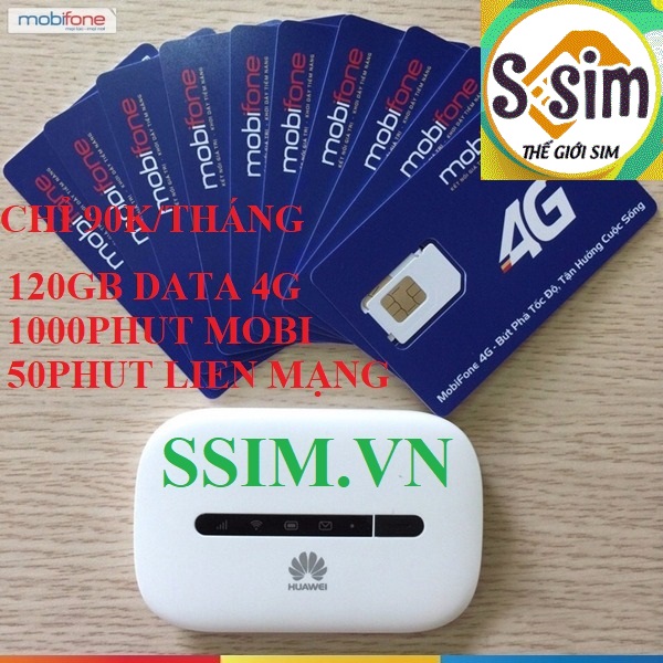 SIM 4G MOBIFONE (MIỄN PHÍ 120GB DATA + 1000P MOBI + 50 LM)- HÀNG CHÍNH HÃNG