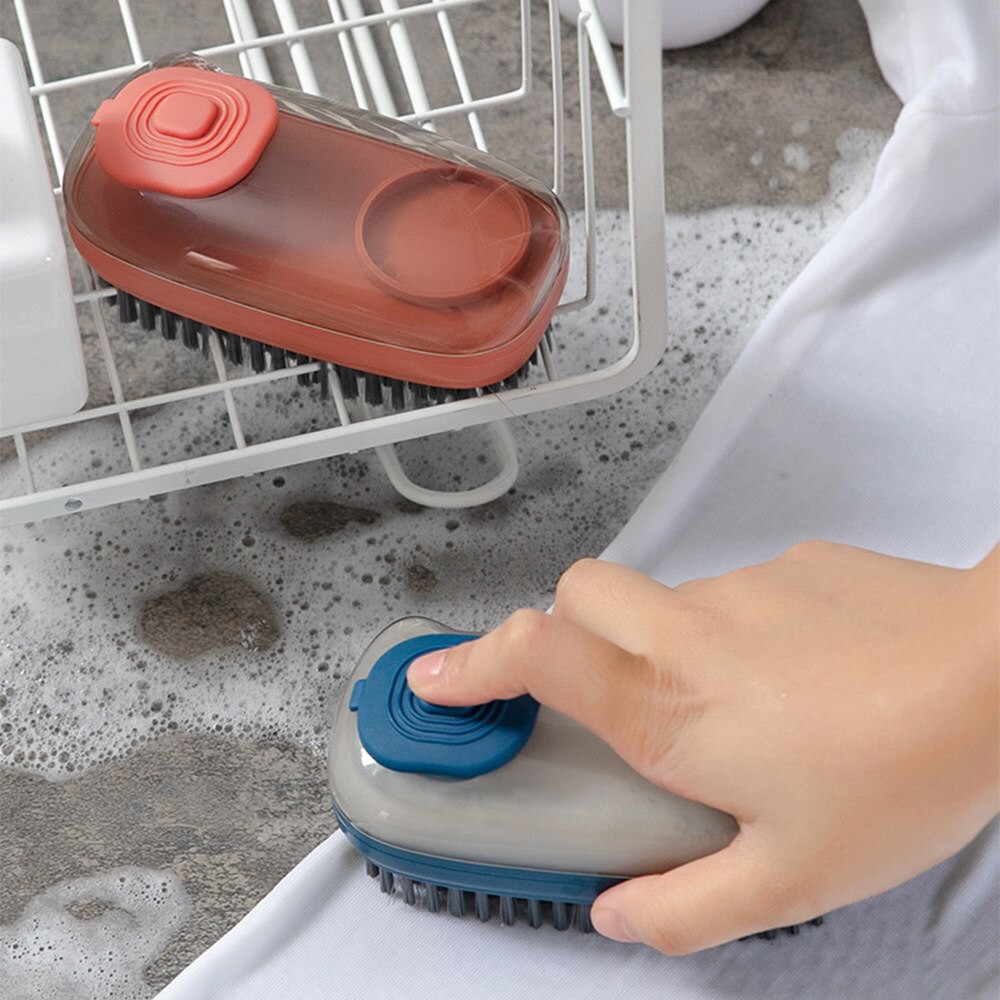 Bàn chải có bình chứa xà phòng và nút ấn đa năng - giao ngẫu nhiên