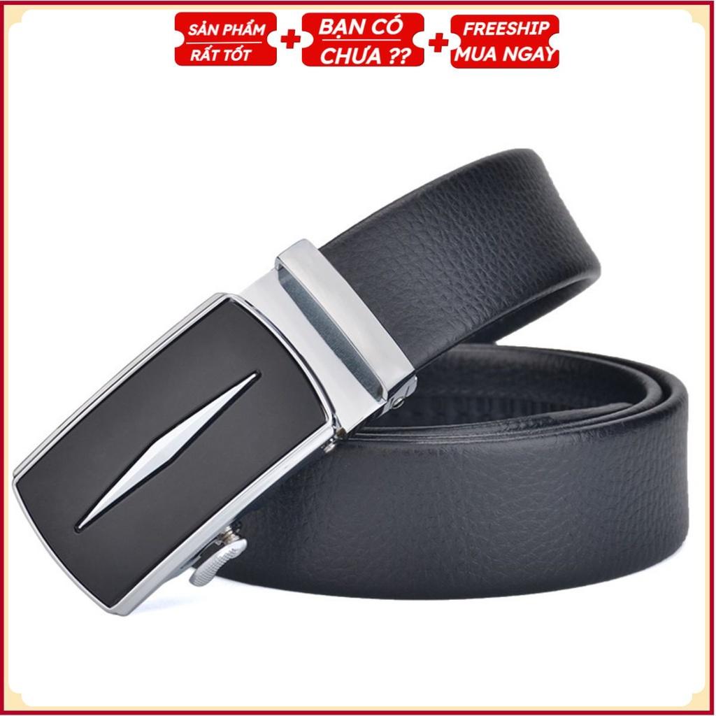 Thắt Lưng Da Nam Da Bò 100% Cao Cấp, Dây Nịt Khóa Cài Sang Trọng Nam Tính GC02