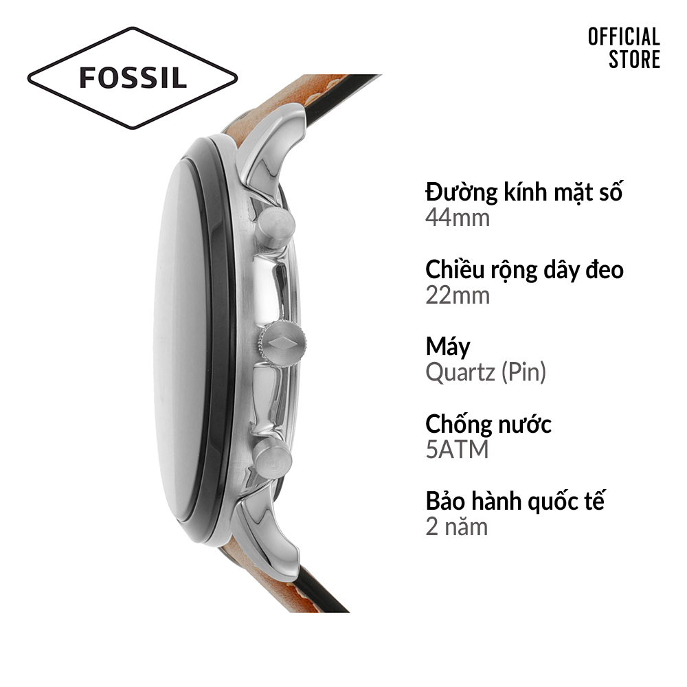 Đồng hồ nam FOSSIL Neutra dây da FS5627 - màu nâu