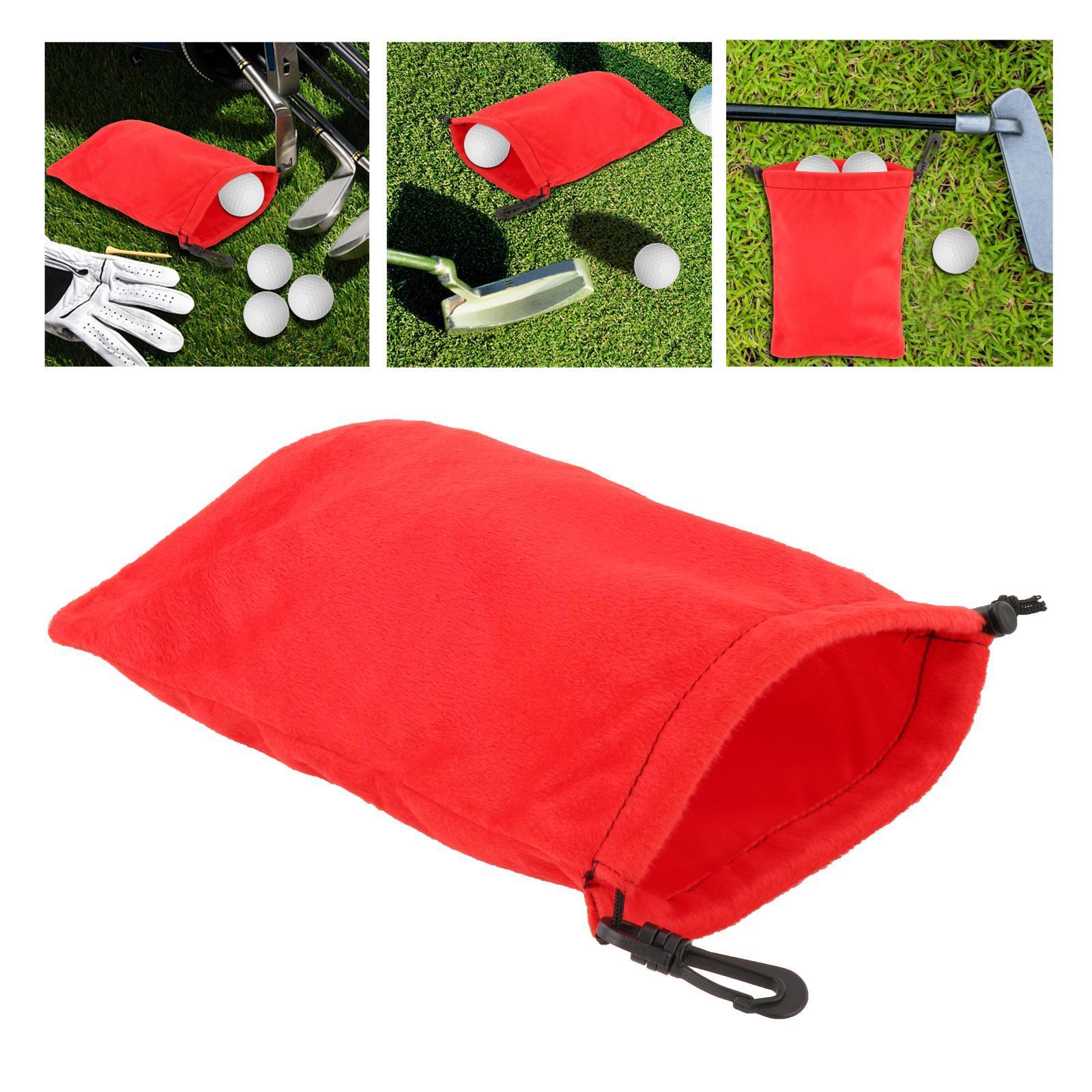 Golf Ball Drawstring Bag with Clasp Storage Bag Stuff Sack for Sports
