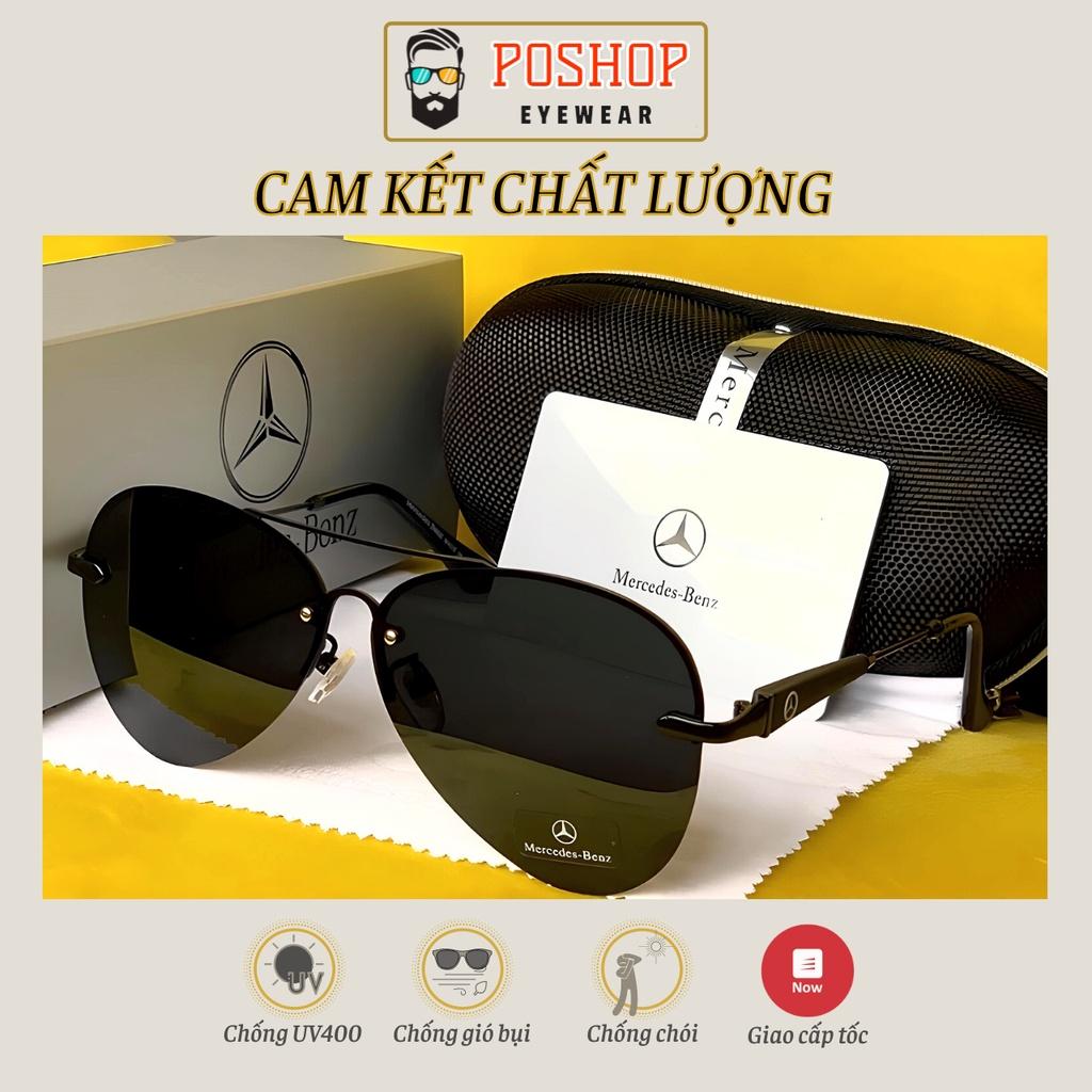 Kính mát nam cao cấp POSHOP gọng kim loại đàn hồi tròng phân cưc polaroid chống chói uv400 thời trang cổ điển M1