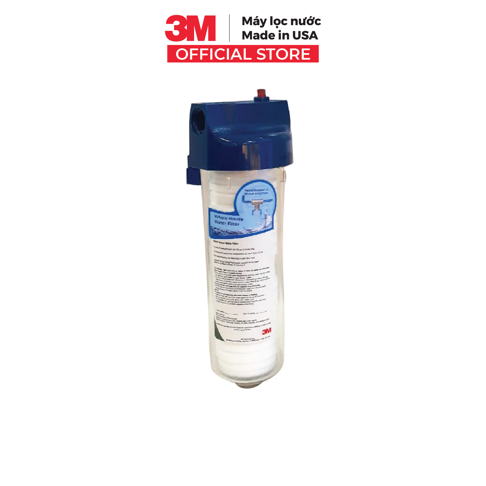 Lọc Nước Tổng Đầu Nguồn Trong Suốt Nhỏ 3M AP11T-420 Không Dùng Điện - Hàng Chính Hãng