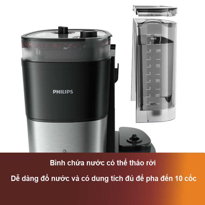 Máy pha cà phê Drip xay và pha tự động, thương hiệu Hà Lan cao cấp Philips - HD7900/50 - HÀNG NHẬP KHẨU