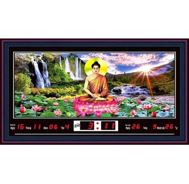 Tranh đồng hồ - Lịch vạn liên - Tranh đèn kích thước 40*60