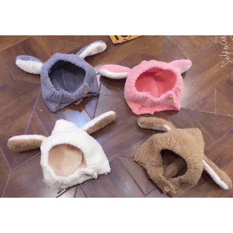 Mũ len tai lông cừu Cài Cúc cho bé từ 6 tháng đến 3 tuổi