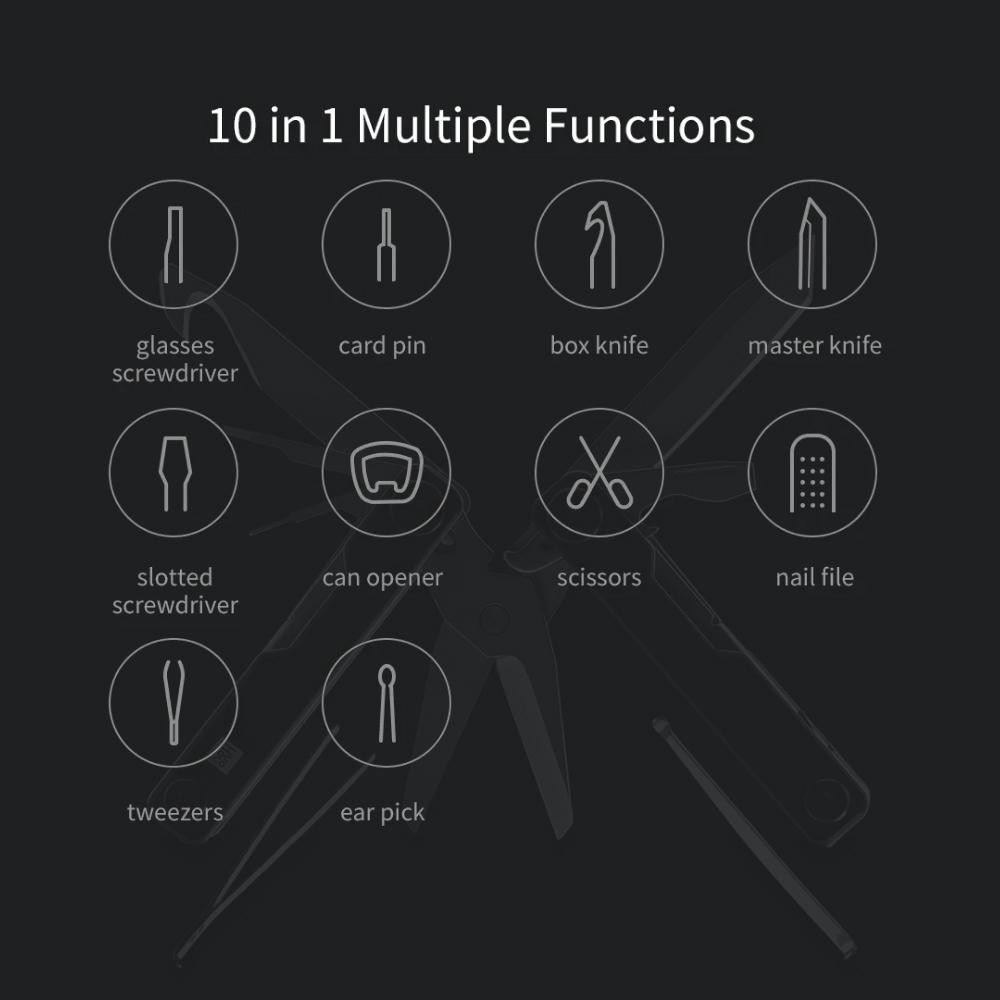 HUOHOU Mini Multitool Multi-function Pocket Knife Folding Knife EDC Knife with Screwdrivers/Scissors/Bottle Opener for