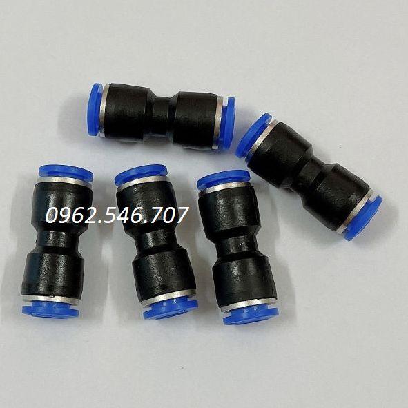 2 - 5 - 10 - 20 Cút đầu nối nhanh ống nhựa thẳng PU8 - Dây hơi đường kính 8mm