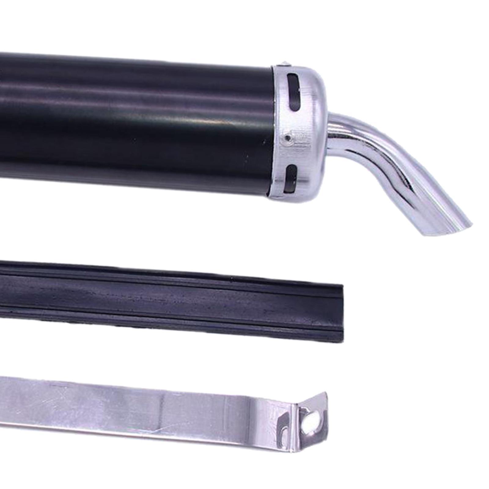 Inlet Motorcycle Exhaust Pipe for Motorbike Black