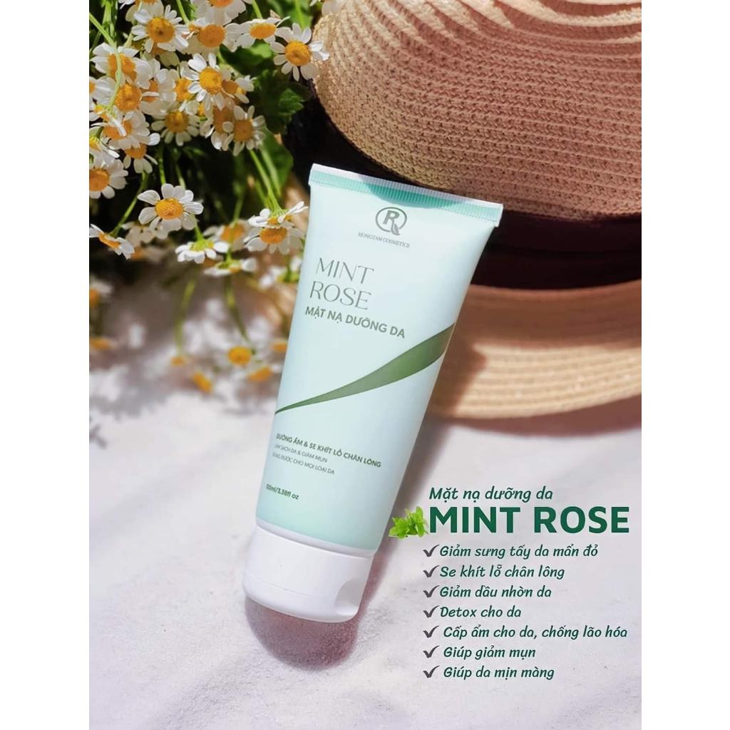 Mặt nạ dưỡng da Mint-Rose 100gr [Chính Hãng] cấp ẩm, sạch da, ngăn ngừa mụn, điều tiết bã nhờn cho da giúp da khỏe mạnh