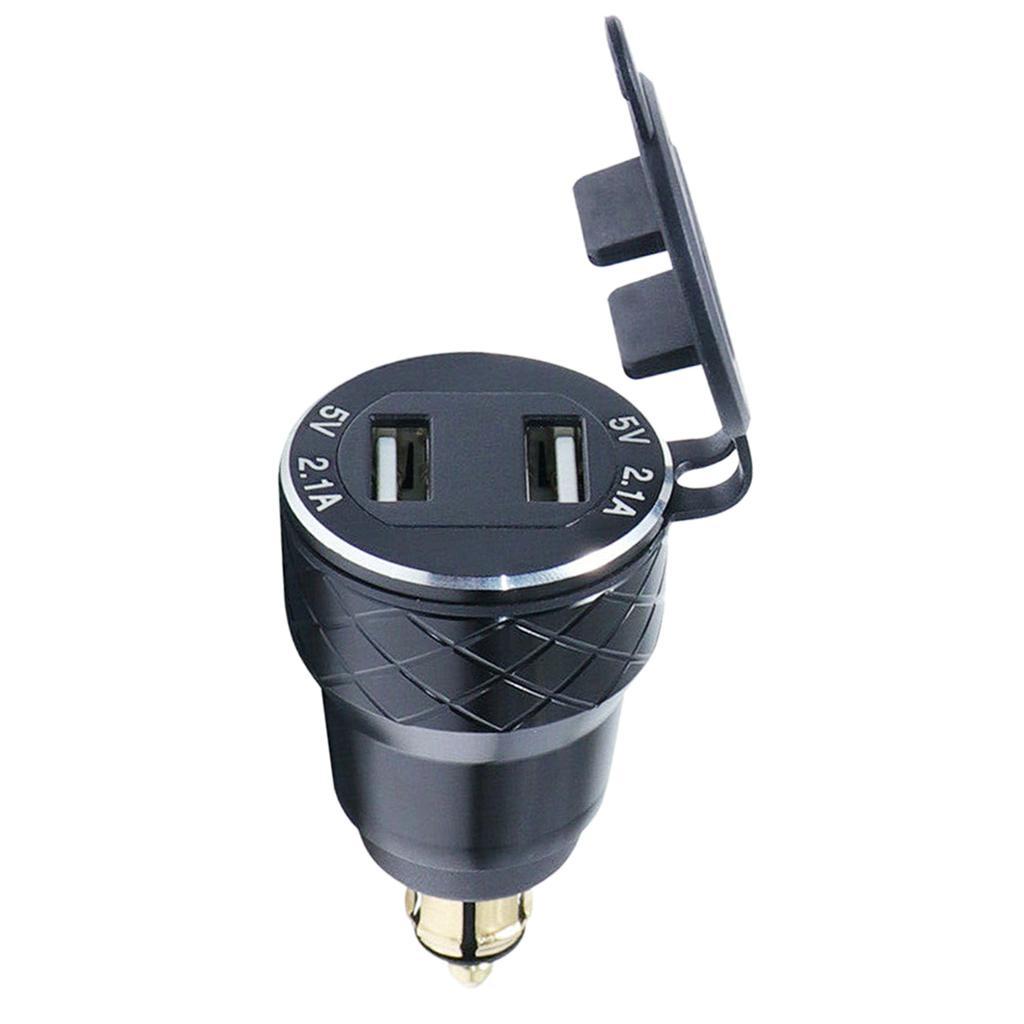 2.1A Voltage Display 2 USB Charger For Motorcycle