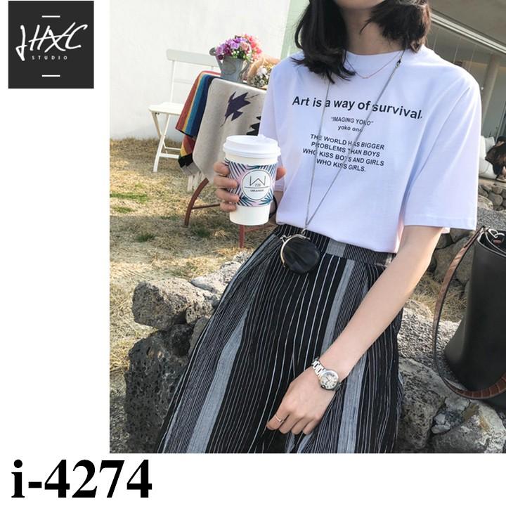 Áo Thun Nữ In Chữ Đơn Giản - I4274