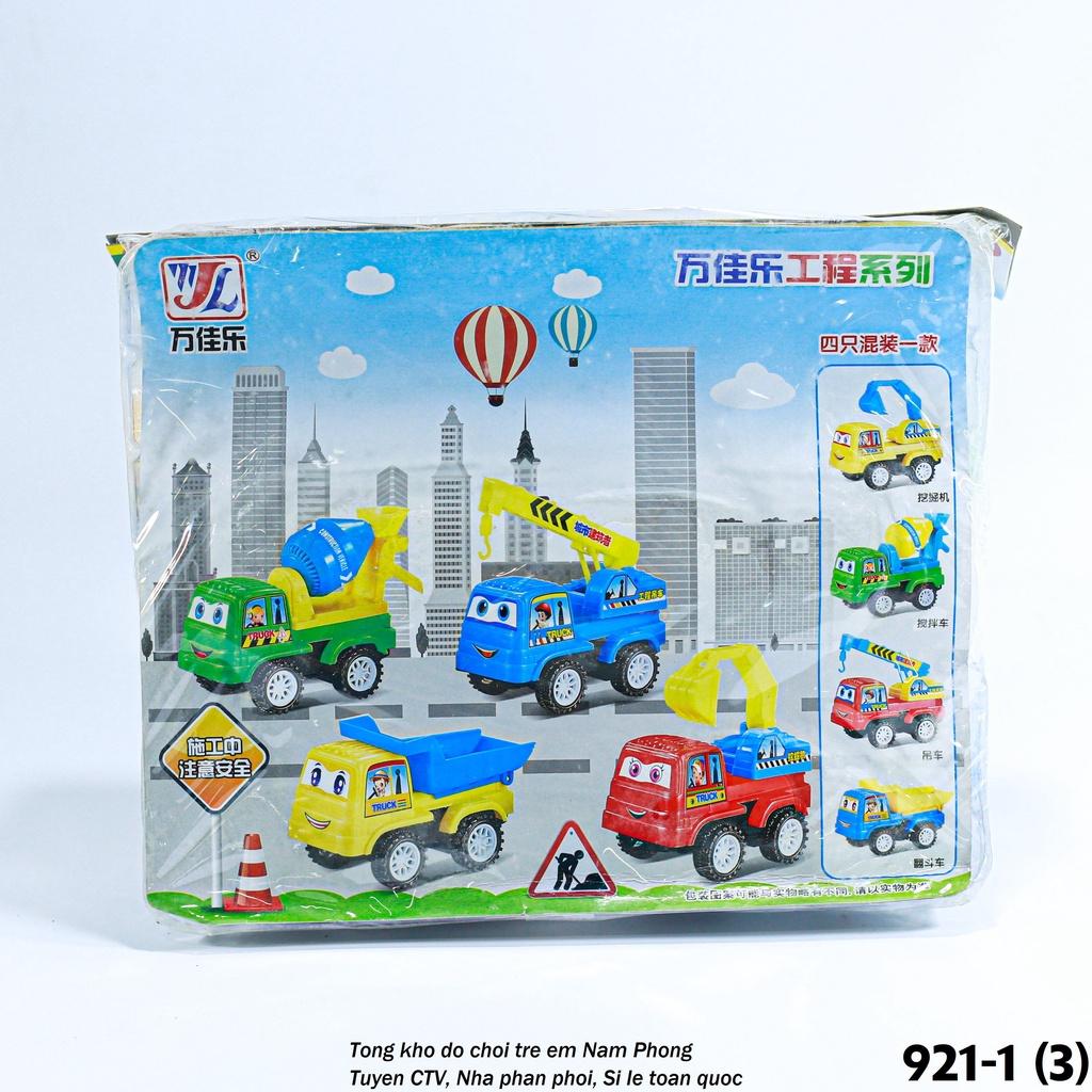 Set túi 4 xe công trường nhiều màu 921-1 - Đồ chơi thông minh cho trẻ em - Quà tặng sinh nhật