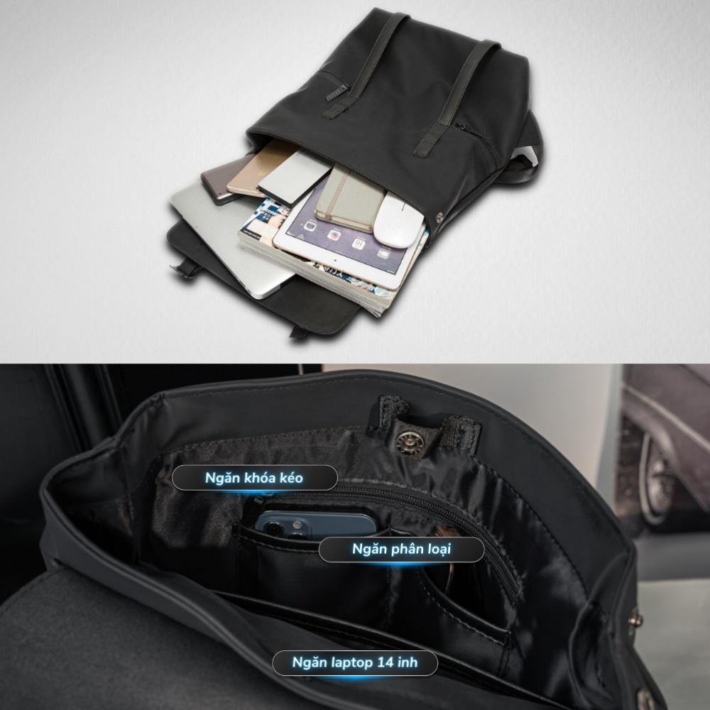 Balo Thời Trang Nam Nữ,Balo Ulzzang,Vải Oxford phối da chống nước cao cấp,Đựng Laptop 15.6 inh -