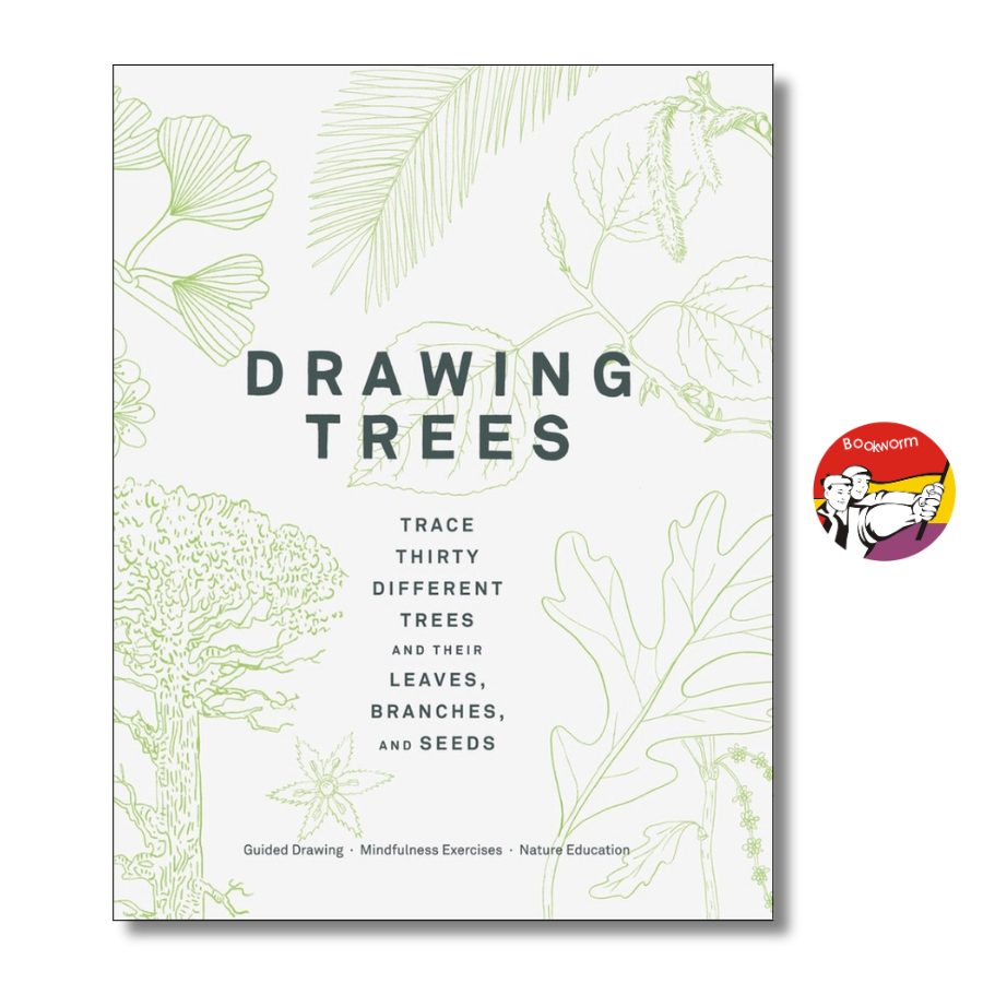Sách - Drawing Trees: Trace 30 Different Trees &amp; Their Leaves, Branches, &amp; Seeds | Art / Ngoại văn