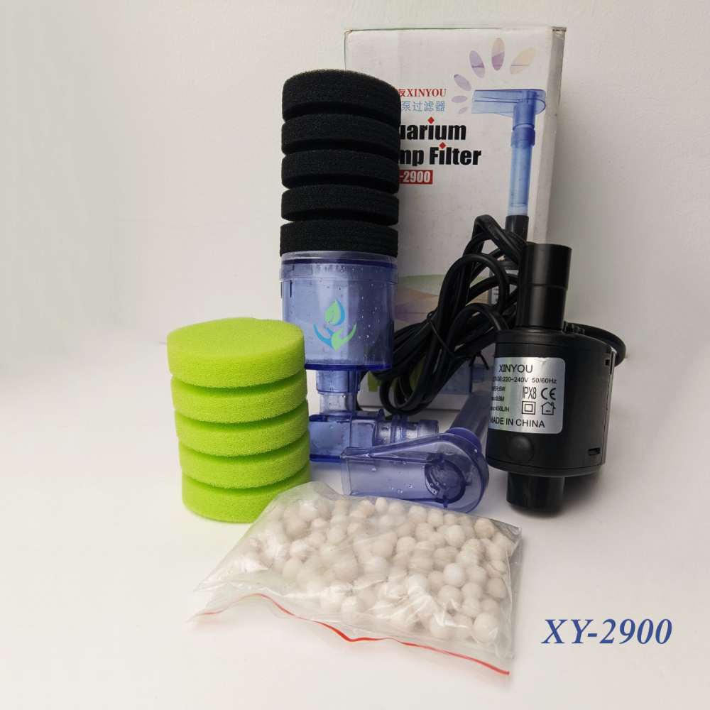 Bộ lọc bọt biển XY-2900 siêu sinh hóa lọc các chất gây hại, tăng lượng oxi trong nước, dành cho bể cá ≤ 100L