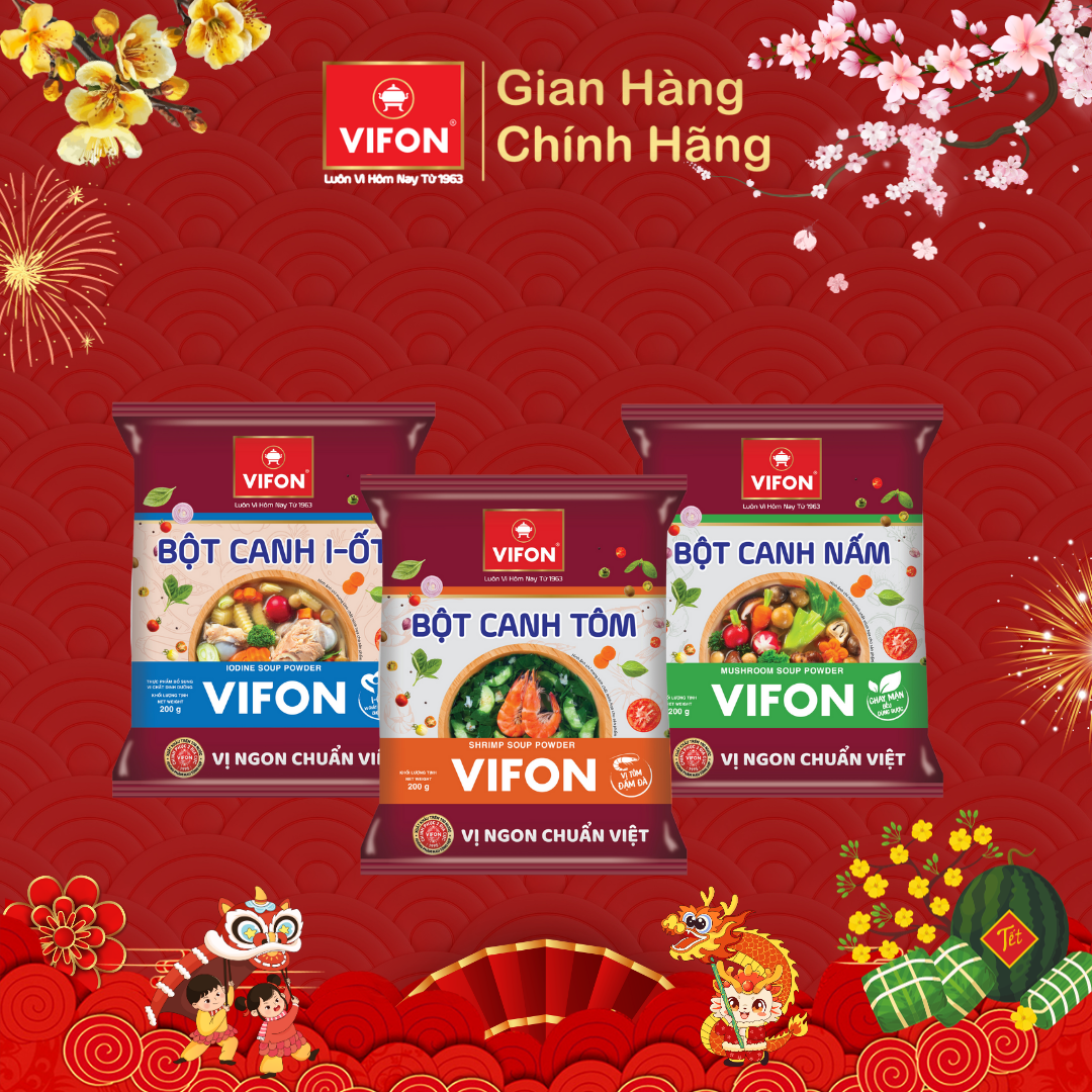 [Thùng 40 gói] Bột canh VIFON các loại 200gr/gói