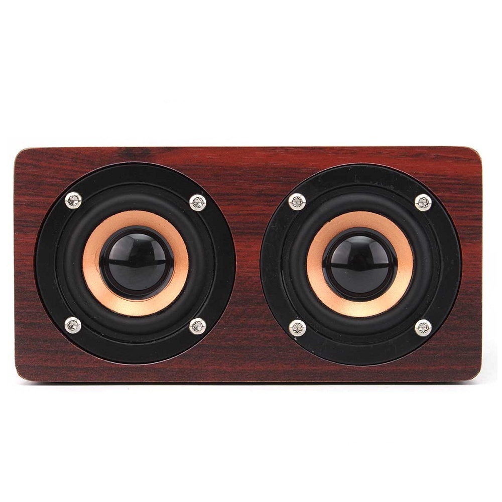 Loa gỗ bluetooth hifi super bass stereo speaker gắn thẻ nhớ g4