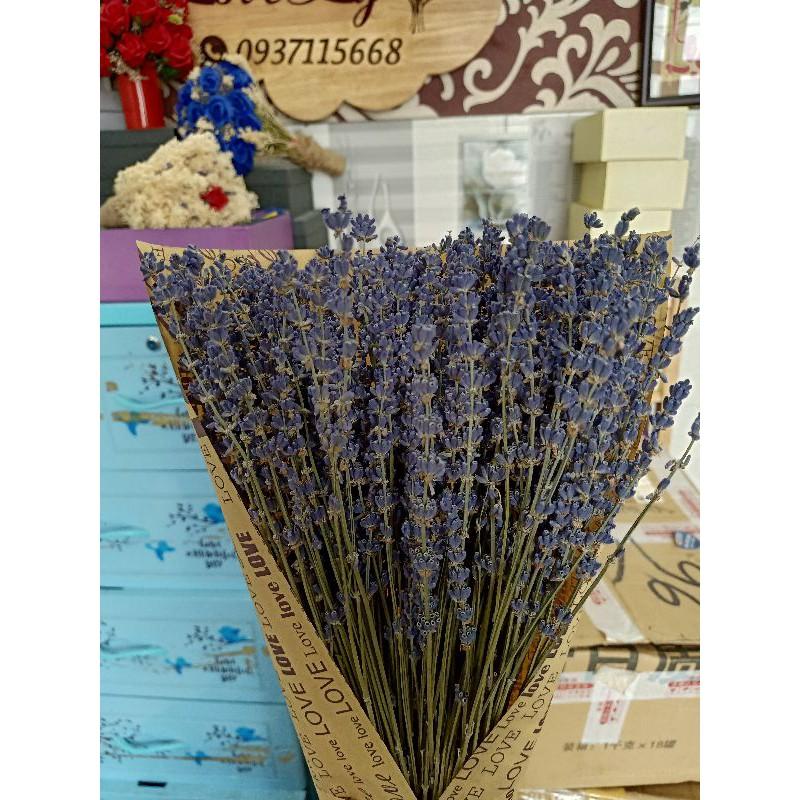 Bó hoa lavender oải hương khô 400 cành tím nhập Pháp