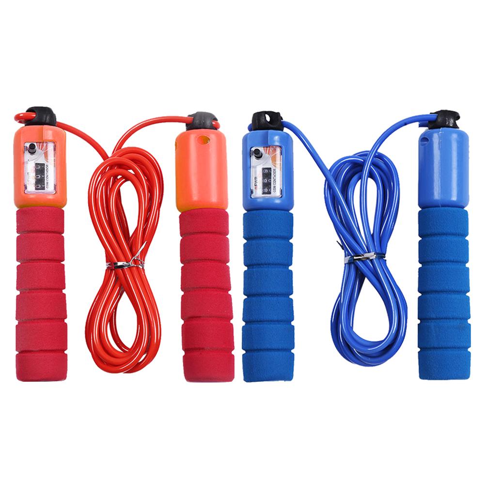 Dây nhảy có thể điều chỉnh với tay cầm có đệm bằng bọt có dây thừng thể thao Color: Orange