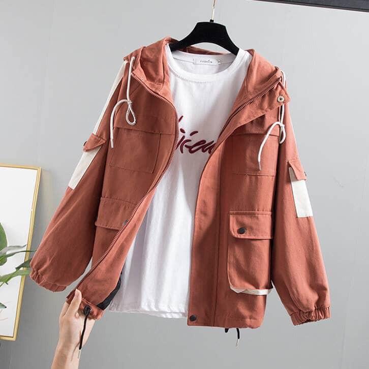 ÁO KHOÁC KAKI - ÁO JACKET BOMBER PHỐI 6 TÚI ( ẢNH THẬT5 MÀU