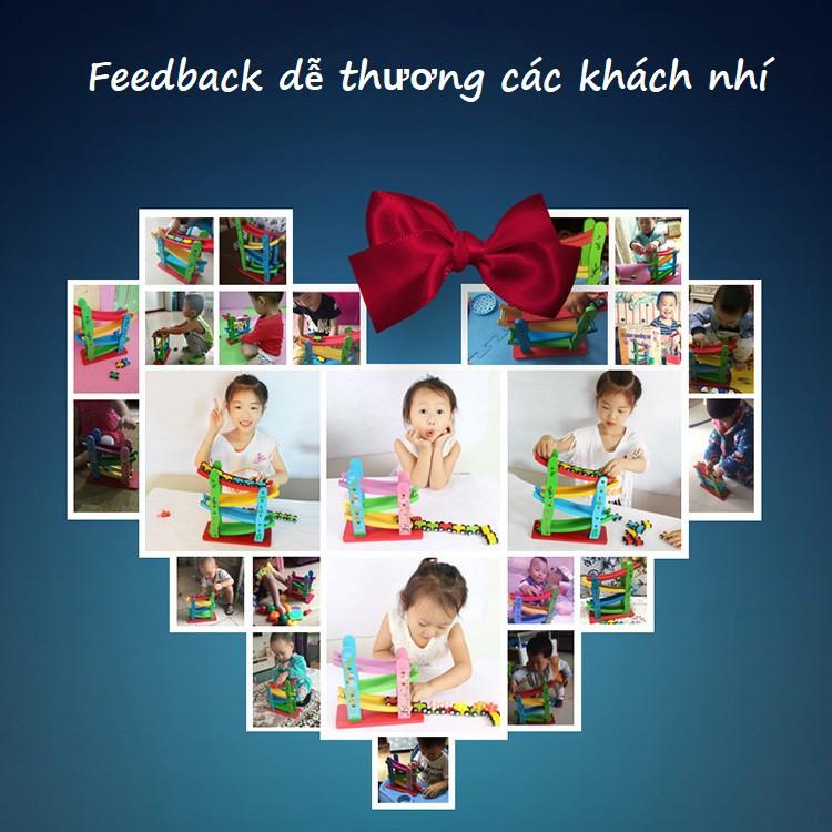 Đồ chơi gỗ cầu trượt ô tô 4 tầng cho bé yêu KB216023