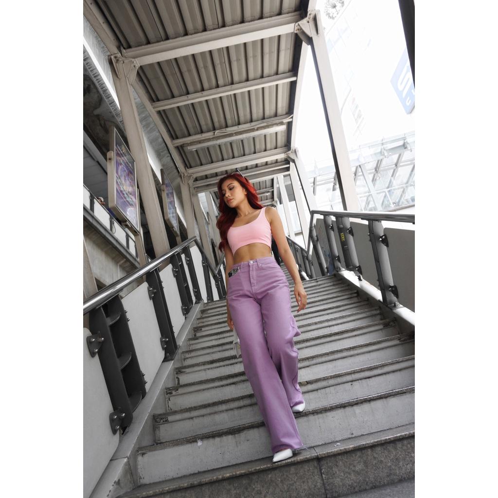 TATICHU - Quần jean ống suông - Coloured Aesthtic Long Jeans