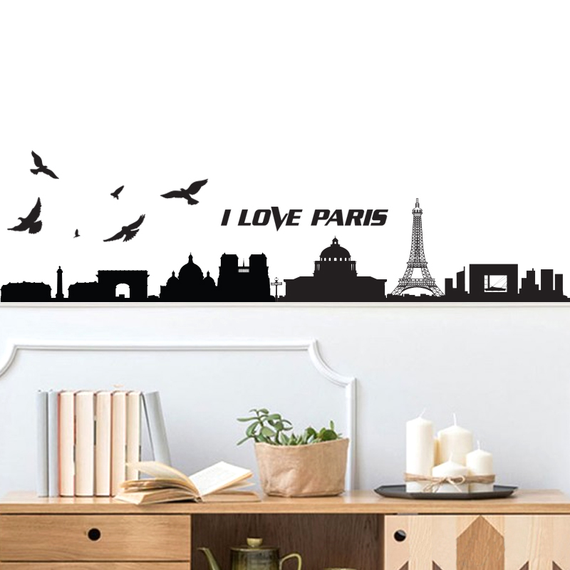 Decal Trang Trí Phòng Làm Việc, Decal Trang Trí Phòng Ngủ, Decal Trang Trí Phòng Khách | Decal Chủ Đề Thành Phố Paris